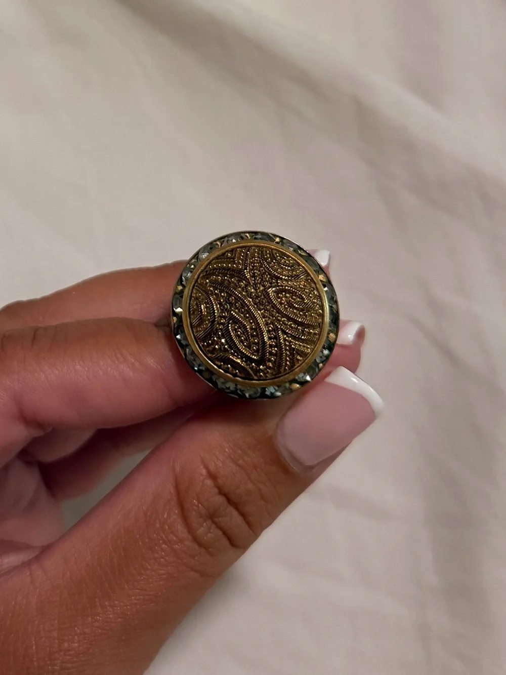 Vintage Button Ring (1920-1950)